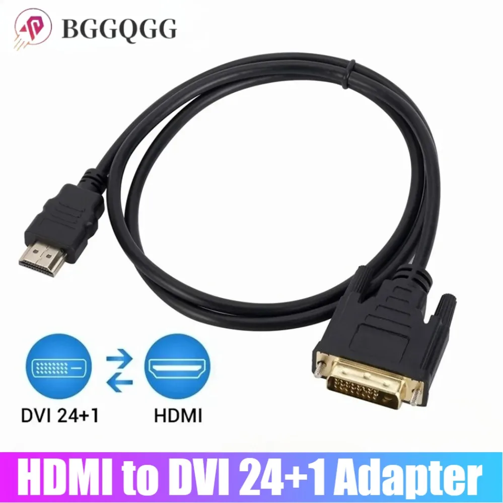 BGGQGG 4K HDMI-compatible To DVI Adapter Cable HDMI Male To Male DVI 24+1 Bi-Direction DVI To HDMI Converter for PC TV Projector 
BGGQGG 4K HDMI-compatible To DVI Adapter Cable HDMI Male To Male DVI 24+1 Bi-Direction DVI To HDMI Converter for PC TV Projector
