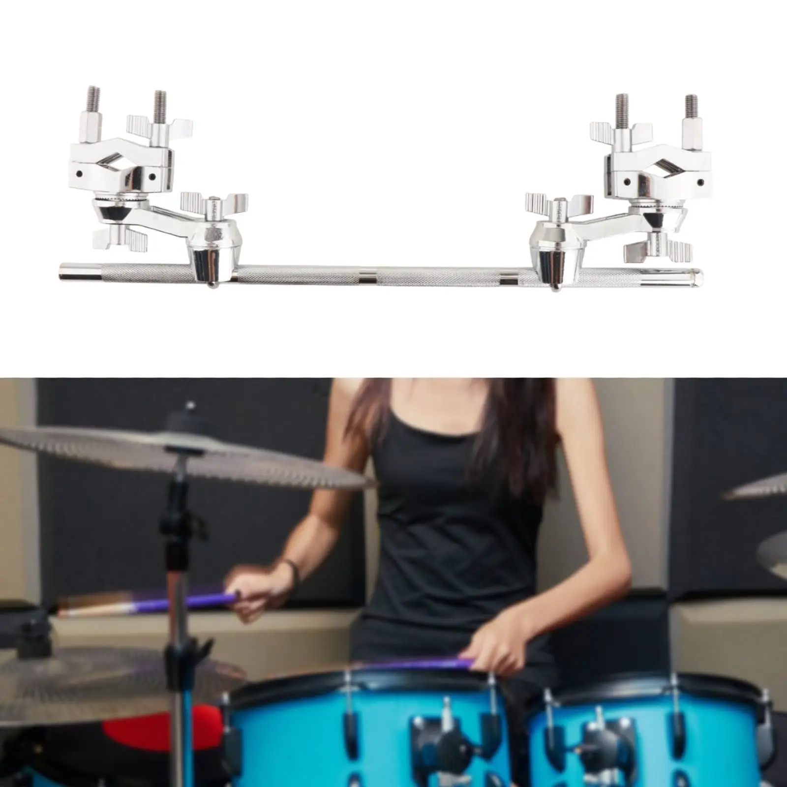 Drum Bracket Holder Clamp Double Metal Percussion Clamp for Rack Drum Extension and Mounting
Drum Bracket Holder Clamp Double Metal Percussion Clamp for Rack Drum Extension and Mounting