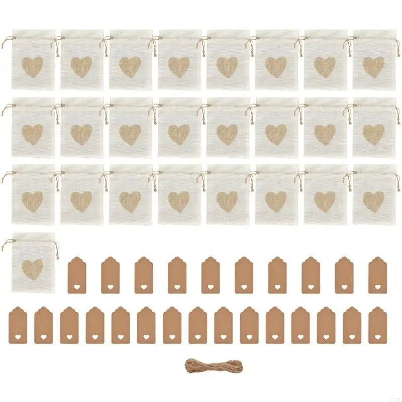 Assorted 51pcs Burlap Bag Set Fashionable Love Heart Packaging Bag Gift Pouches
Assorted 51pcs Burlap Bag Set Fashionable Love Heart Packaging Bag Gift Pouches