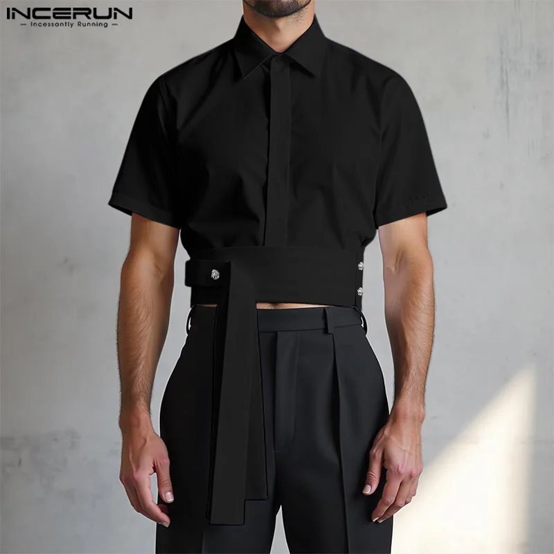 INCERUN Men Irregular Shirt Solid Color Lapel Short Sleeve Summer Men Clothing Streetwear 2025 Fashion Unisex Crop Tops Shirts
INCERUN Men Irregular Shirt Solid Color Lapel Short Sleeve Summer Men Clothing Streetwear 2025 Fashion Unisex Crop Tops Shirts