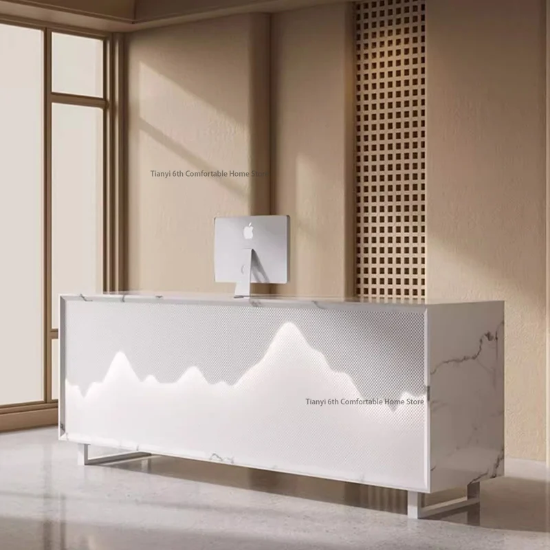 Modern Cash Register Reception Desks Checkout Counter Luxury Business Reception Desks Simple Design Office Furniture Cajero LLRD
Modern Cash Register Reception Desks Checkout Counter Luxury Business Reception Desks Simple Design Office Furniture Cajero LLRD