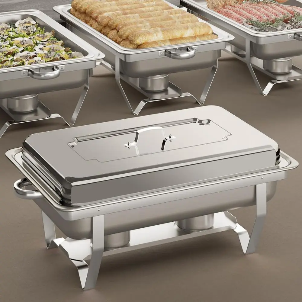 9-Quart Stainless Steel Serving Dish Set with Warmers, Ideal for Parties and Gatherings
9-Quart Stainless Steel Serving Dish Set with Warmers, Ideal for Parties and Gatherings