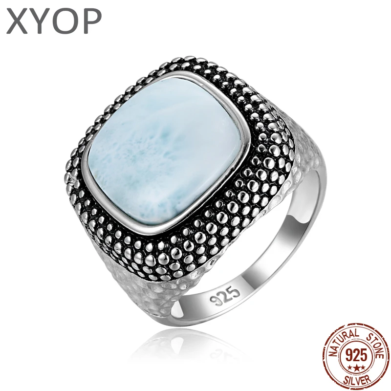 XYOP 2025 Vintage Rustic Larimar Personalized Ring 925 Sterling Silver Fashion Accessory for Self-Expression
XYOP 2025 Vintage Rustic Larimar Personalized Ring 925 Sterling Silver Fashion Accessory for Self-Expression