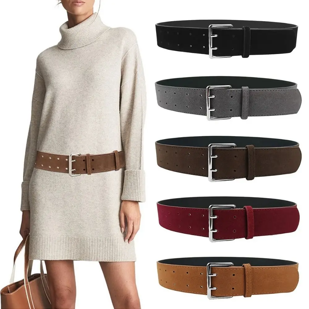 Women Fashion Luxury Design Suede Leather Wide Belt Trendy Casual Business Waist Strap Versatile Pin Buckle Waistband Gifts
Women Fashion Luxury Design Suede Leather Wide Belt Trendy Casual Business Waist Strap Versatile Pin Buckle Waistband Gifts