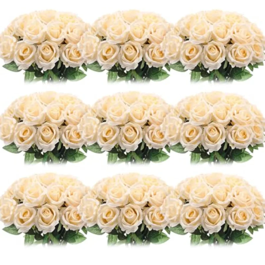 100 Pieces Artificial Roses Flowers Bulk, Long Stem Realistic Fake Silk Roses Bouquet for Table Centerpiece Vases Wedding Party
100 Pieces Artificial Roses Flowers Bulk, Long Stem Realistic Fake Silk Roses Bouquet for Table Centerpiece Vases Wedding Party