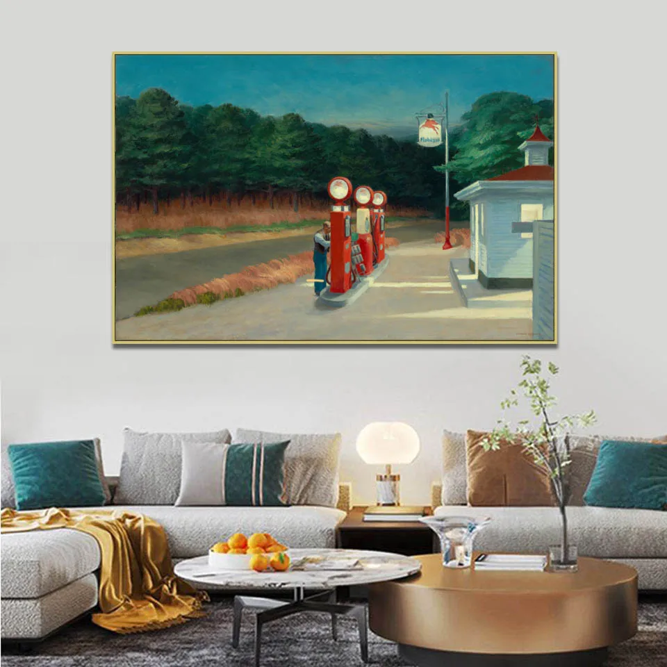 Hand-Painted famous work of Gas by Edward Hopper Landscape Oil Painting Reproduction on linen Canvas decoration picture for wall
Hand-Painted famous work of Gas by Edward Hopper Landscape Oil Painting Reproduction on linen Canvas decoration picture for wall