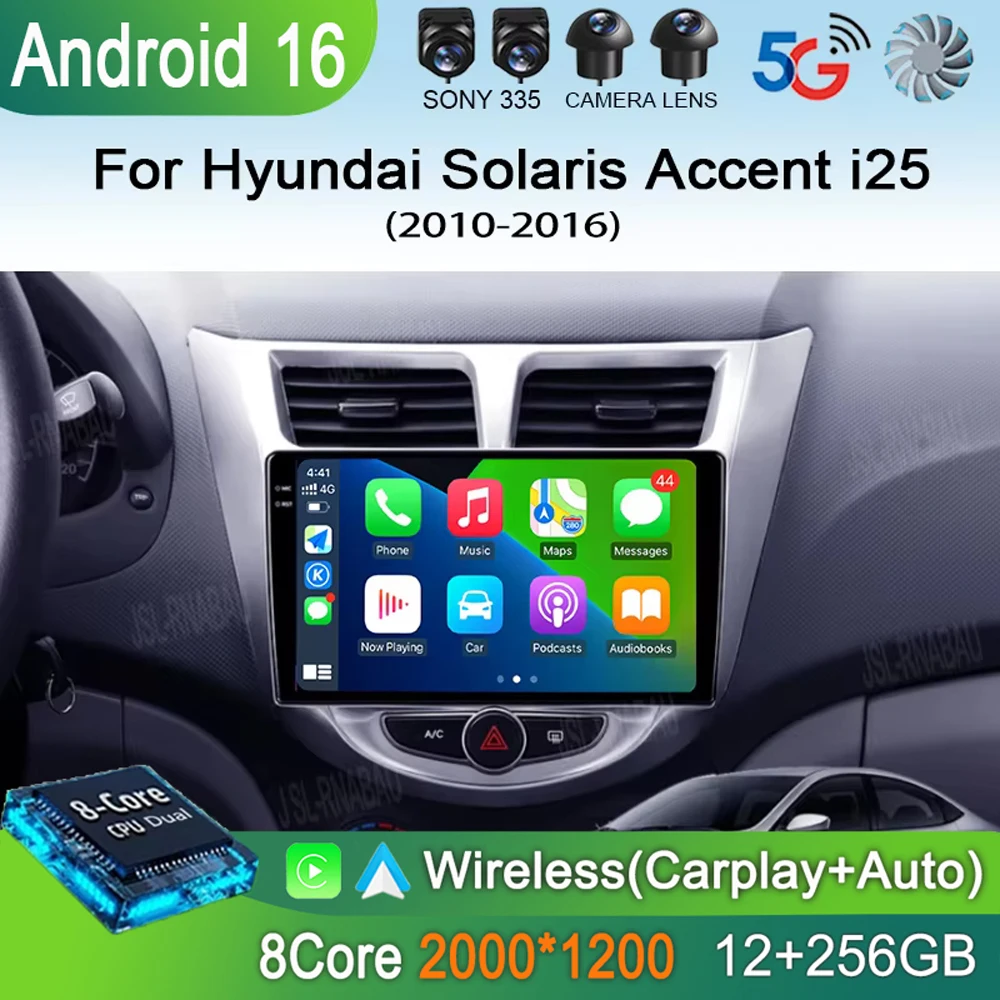 Автомагнитола с AI-голосовым управлением, Android 16, беспроводным CarPlay и Auto для Hyundai Solaris Accent i25 2010-2016, 4G, мультимедиа, GPS, 2DIN
Автомагнитола с AI-голосовым управлением, Android 16, беспроводным CarPlay и Auto для Hyundai Solaris Accent i25 2010-2016, 4G, мультимедиа, GPS, 2DIN