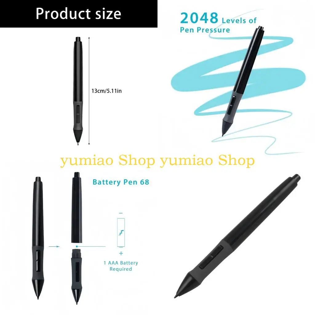 Программируемая цифровая ручка 587B PEN68 с электромагнитной технологией, давление 2048 для некоторых графических планшетов
Программируемая цифровая ручка 587B PEN68 с электромагнитной технологией, давление 2048 для некоторых графических планшетов