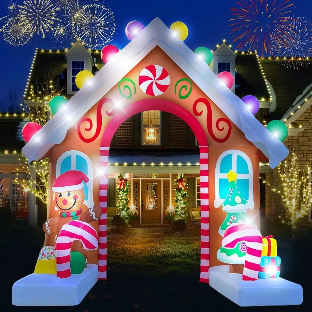 10FT Christmas Inflatable Outdoor Decoration, Lighted Inflatable Archway with Gingerbread Man and Gift Boxes,Blow Up Yard Decora
10FT Christmas Inflatable Outdoor Decoration, Lighted Inflatable Archway with Gingerbread Man and Gift Boxes,Blow Up Yard Decora