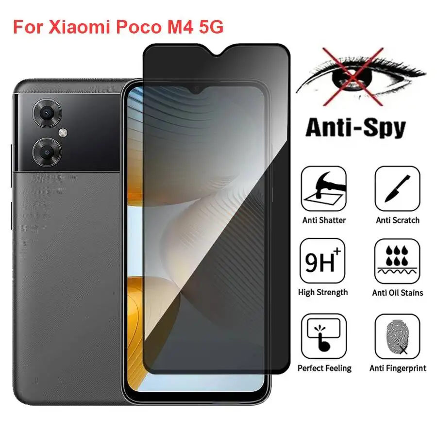 For Xiaomi Poco M4 5G Anti Spy Privacy Tempered Glass Protector Compatible For Xiaomi Pocom4 Full Cover Screen Phone Film
For Xiaomi Poco M4 5G Anti Spy Privacy Tempered Glass Protector Compatible For Xiaomi Pocom4 Full Cover Screen Phone Film