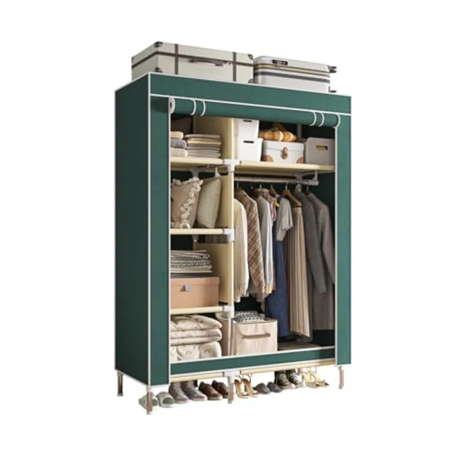 Portable Wardrobe Simple Wardrobe with 5 Shelves Hanging Rod and Non-Woven Fabric Cover Suitable for Small Spaces
Portable Wardrobe Simple Wardrobe with 5 Shelves Hanging Rod and Non-Woven Fabric Cover Suitable for Small Spaces