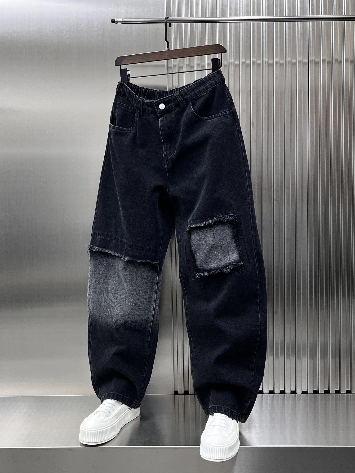 Джинсы с искусственными дырками Bla Waed, мужские весенние новые модные длинные брюки Haome, прямые брюки, свободный крой, износостойкие
Джинсы с искусственными дырками Bla Waed, мужские весенние новые модные длинные брюки Haome, прямые брюки, свободный крой, износостойкие