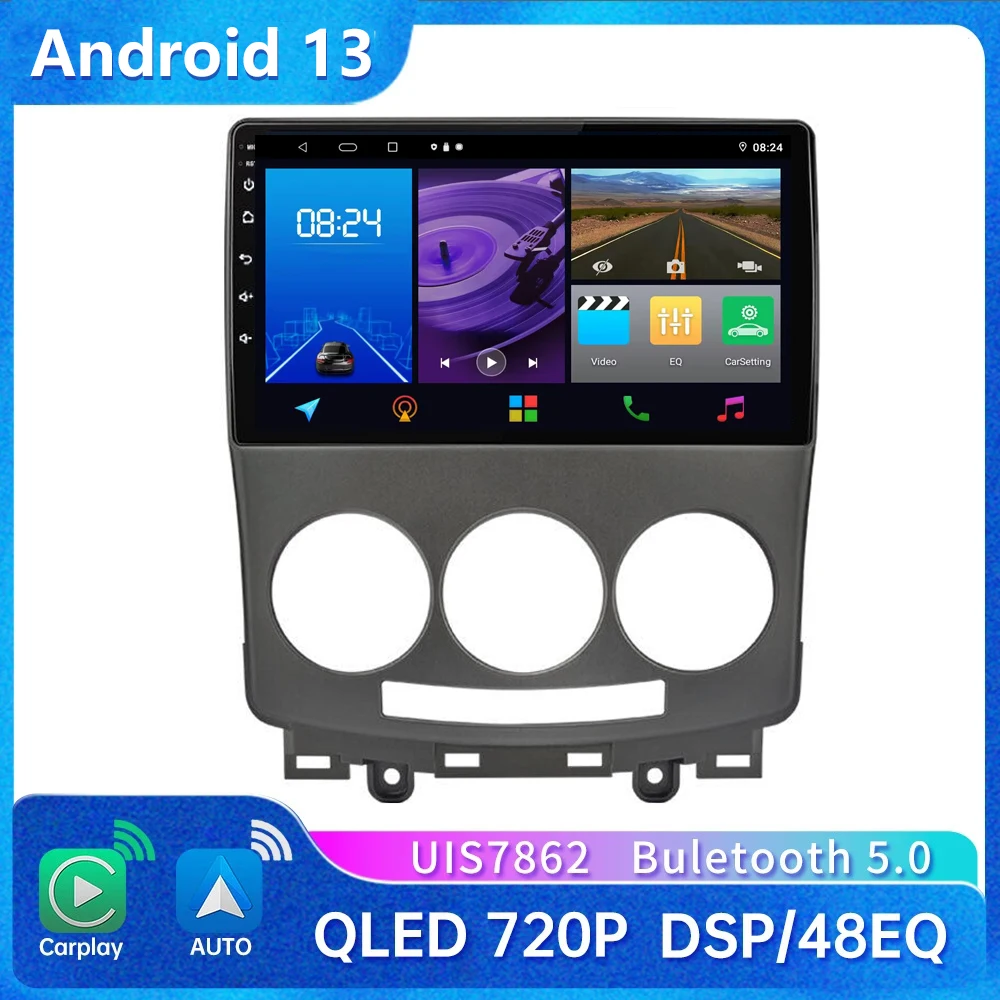 Wireless Carplay Android 13 Car Stereo For Mazda 5 2005 2006 2007 2008 -2010 AutoRadio Multimedia GPS Navigation Head Unit Audio
Wireless Carplay Android 13 Car Stereo For Mazda 5 2005 2006 2007 2008 -2010 AutoRadio Multimedia GPS Navigation Head Unit Audio