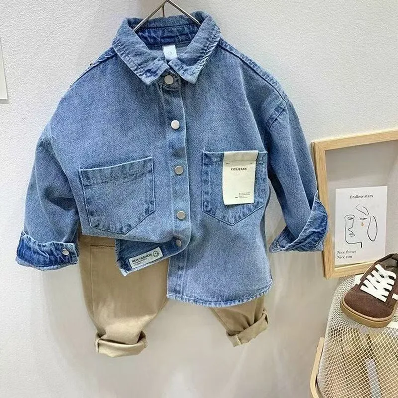 2-9Y Boys Lined Jacket New Children's Denim Patchwork Zipper Hoodie Baby Kid Spring and Autumn Casual Jacket Coats Boys Clothes
2-9Y Boys Lined Jacket New Children's Denim Patchwork Zipper Hoodie Baby Kid Spring and Autumn Casual Jacket Coats Boys Clothes