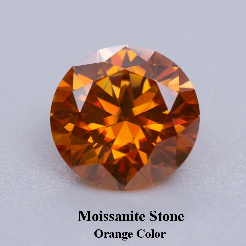 Moissanite Stone Orange Color Round Cut Lab Diamond Passed Diamond Tested Gemstone for Jewelry Making with GRA Certificate
Moissanite Stone Orange Color Round Cut Lab Diamond Passed Diamond Tested Gemstone for Jewelry Making with GRA Certificate
