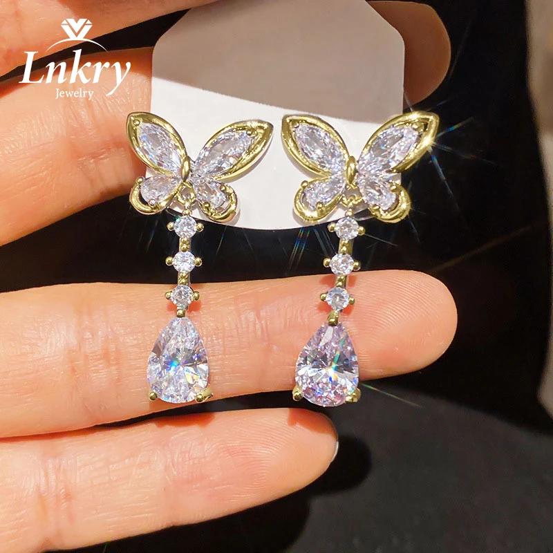 Lnkry Certified 2.3mm Round Moissanite Dangle Earring For Women 14k Gold-Filled Korean INS Butterfly Shape Drop Earring Gift
Lnkry Certified 2.3mm Round Moissanite Dangle Earring For Women 14k Gold-Filled Korean INS Butterfly Shape Drop Earring Gift