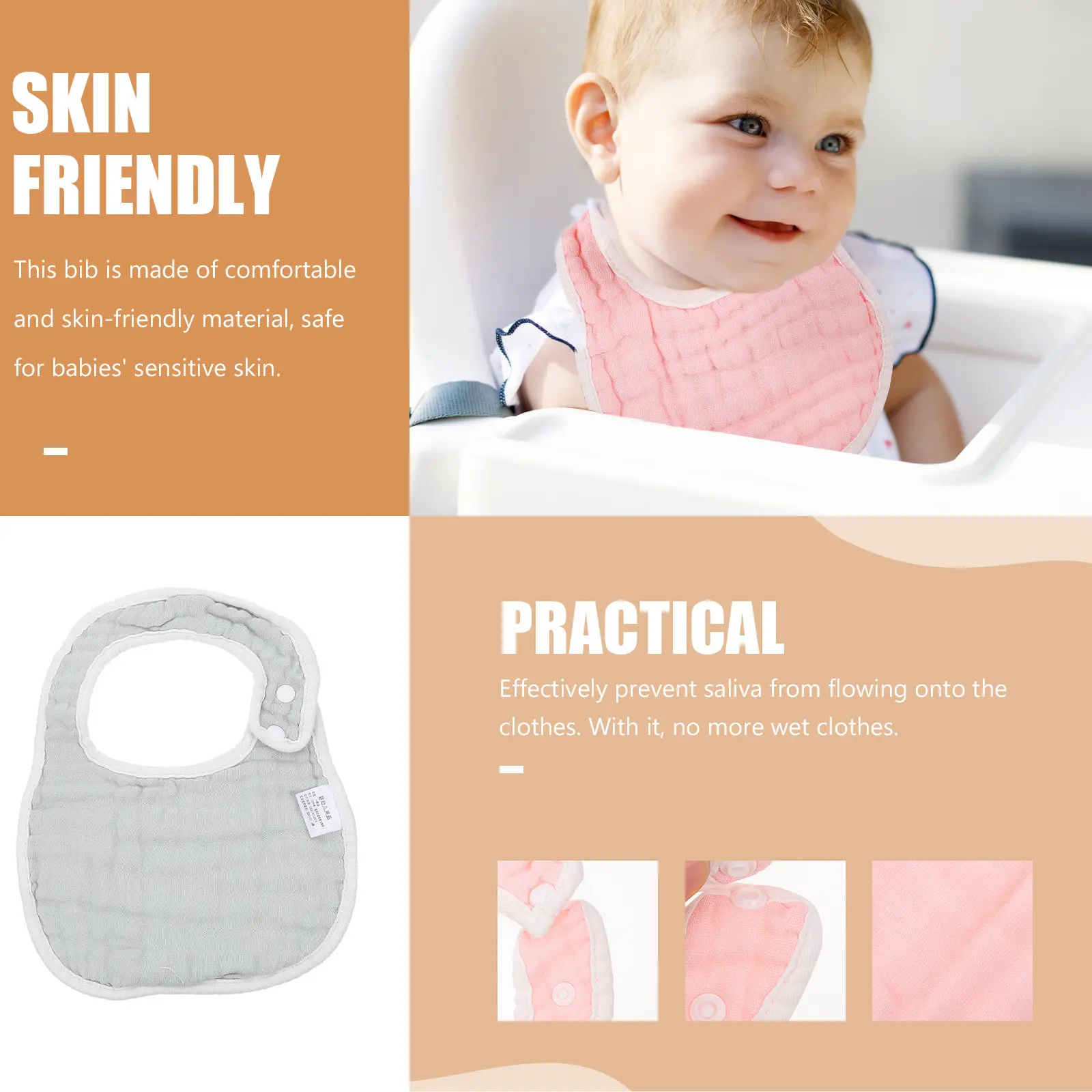 2Pcs Baby Cotton Bibs Lightweight Portable Ushaped Design Protective Toddler Saliva Preventer 0-6 Months Bibs 0-6 Months
2Pcs Baby Cotton Bibs Lightweight Portable Ushaped Design Protective Toddler Saliva Preventer 0-6 Months Bibs 0-6 Months