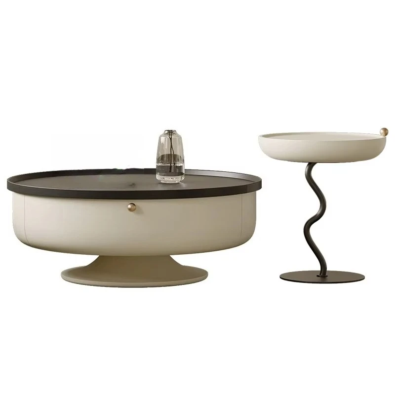 Simple coffee table set, lacquered cream wood grain modern simple storage
Simple coffee table set, lacquered cream wood grain modern simple storage