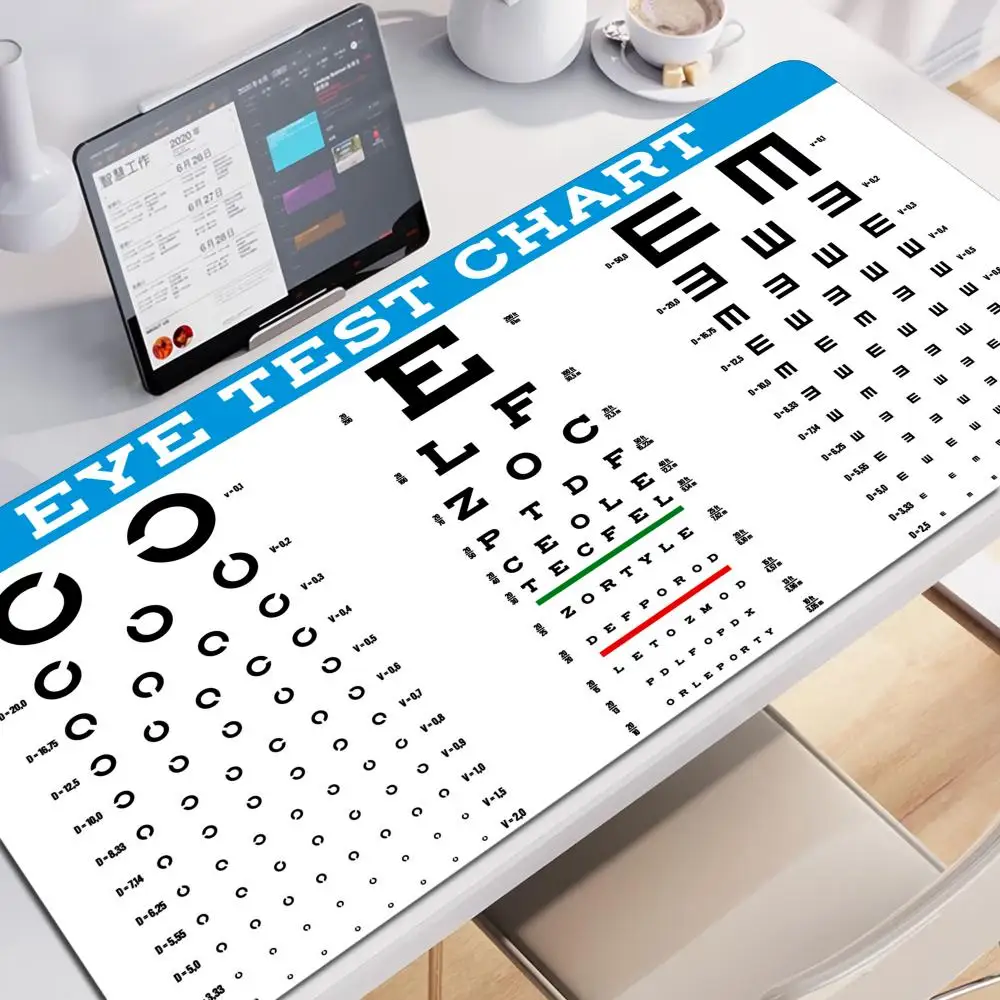 Medical Eye Vision Chart Mouse Pad Direct selling xxxl Gamer Mousepad Large Mouse Mat Natural Rubber Desk Rug PC Desk Mats Desig