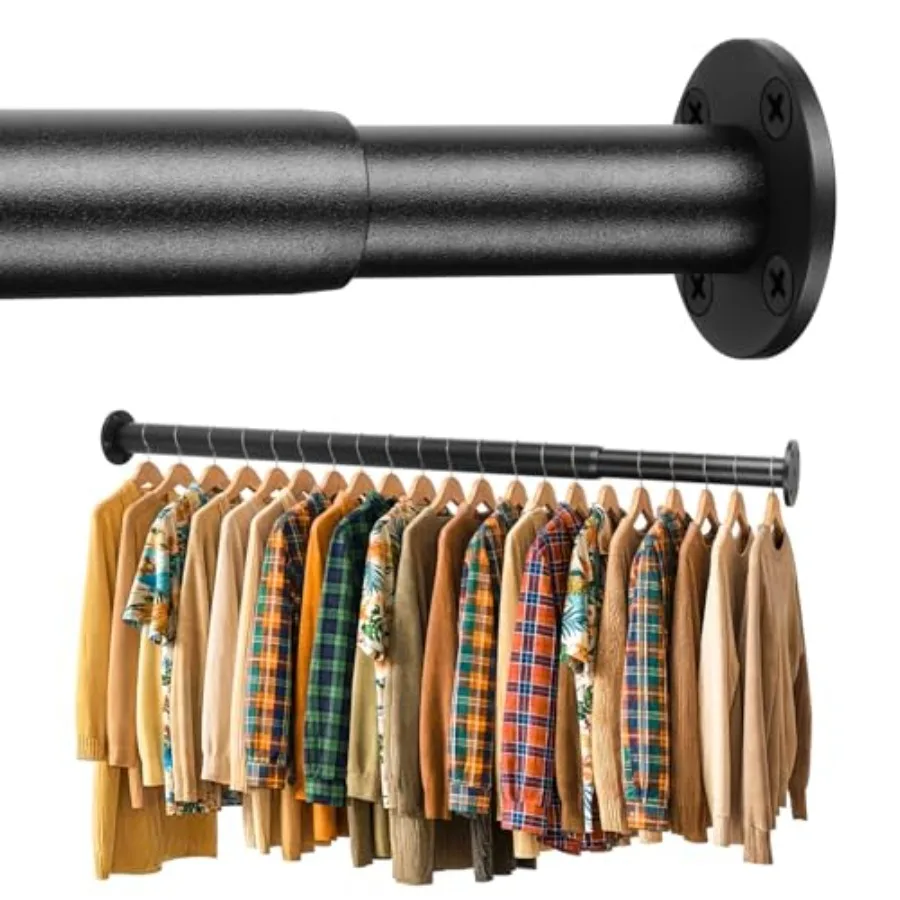 Adjustable Closet Rods for Hanging Clothes 17 to 56 inch Heavy Duty clothes rod for closet, Laundry, Bathroom, RV Closet Organi
Adjustable Closet Rods for Hanging Clothes 17 to 56 inch Heavy Duty clothes rod for closet, Laundry, Bathroom, RV Closet Organi