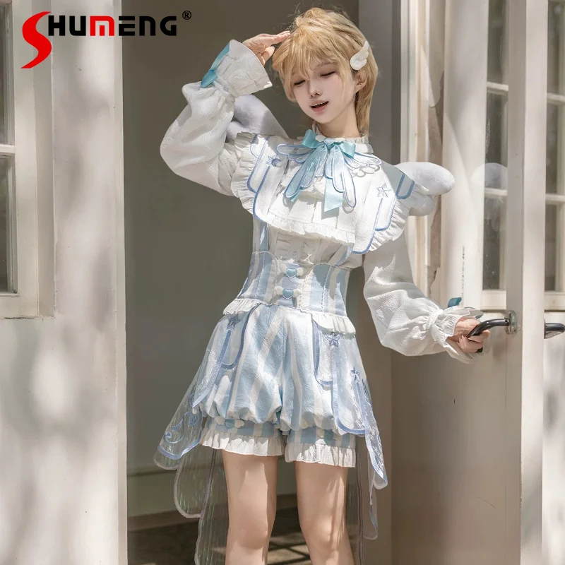 Original Lolita Collection Prince Cosplay Costumes Spring Autumn Gothic Court Retro Long Sleeve Shirt Strap Shorts 2-piece Set
Original Lolita Collection Prince Cosplay Costumes Spring Autumn Gothic Court Retro Long Sleeve Shirt Strap Shorts 2-piece Set