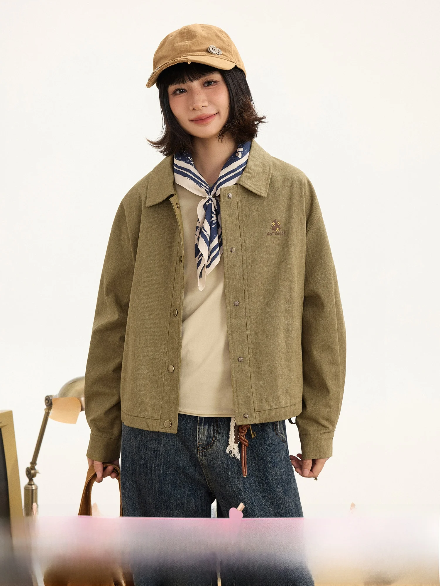 Retro Cotton Short Jacket with Embroidered Weathered Bird Design Simple Cardigan Outerwear for Women by HOTHORSE
Retro Cotton Short Jacket with Embroidered Weathered Bird Design Simple Cardigan Outerwear for Women by HOTHORSE