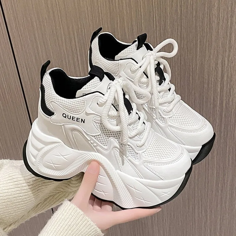 2026 10CM Hidden Heels Chunky Sneakers Women Breathable Lace Up High Platform Shoes Woman Autumn Non-Slip Thick Bottom Sneakers
2026 10CM Hidden Heels Chunky Sneakers Women Breathable Lace Up High Platform Shoes Woman Autumn Non-Slip Thick Bottom Sneakers