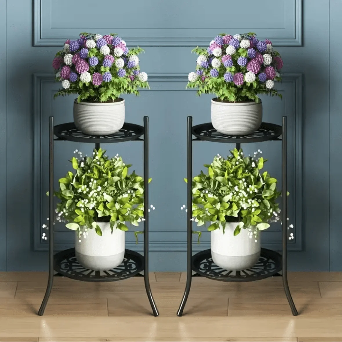 2-Tier Metal Plant Stand: Minimalist European Style Holder for Indoor & Outdoor Flower Pots
2-Tier Metal Plant Stand: Minimalist European Style Holder for Indoor & Outdoor Flower Pots