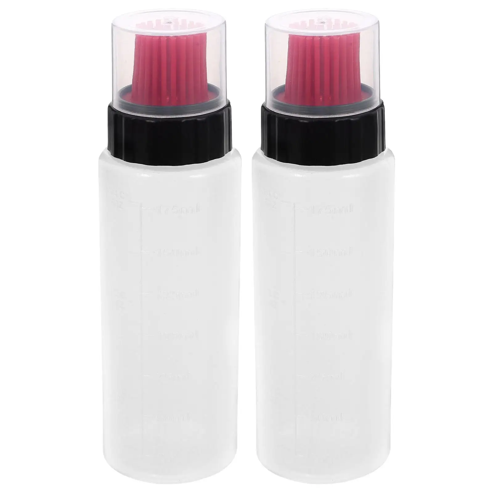 2pcs Transparent Kitchen Oil Sprayer 175ml Silicone Basting Brush with Scale for BBQ Cooking Sauce Dispenser Bottle
2pcs Transparent Kitchen Oil Sprayer 175ml Silicone Basting Brush with Scale for BBQ Cooking Sauce Dispenser Bottle