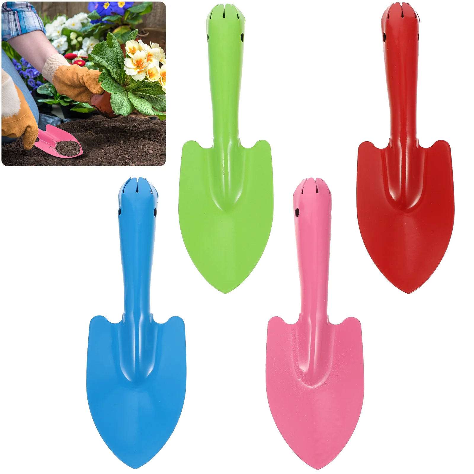 4 Pcs Shovels Mini Metal Planting Tools Lightweight Portable Durable Iron Set Soil Dig Shovel Red Blue Green Pink
4 Pcs Shovels Mini Metal Planting Tools Lightweight Portable Durable Iron Set Soil Dig Shovel Red Blue Green Pink