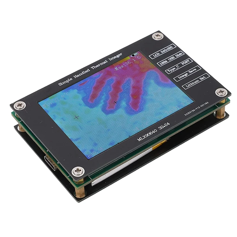 1 PCS Thermal Imager, 2.8Inch Thermal Imager Infrared Camera, 320X240 ‑40℃ To +300℃ Built In SPI Flash Chip
1 PCS Thermal Imager, 2.8Inch Thermal Imager Infrared Camera, 320X240 ‑40℃ To +300℃ Built In SPI Flash Chip