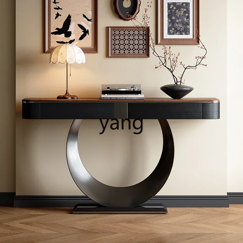 CX entry entrance table retro black wall view table villa long large case table
CX entry entrance table retro black wall view table villa long large case table