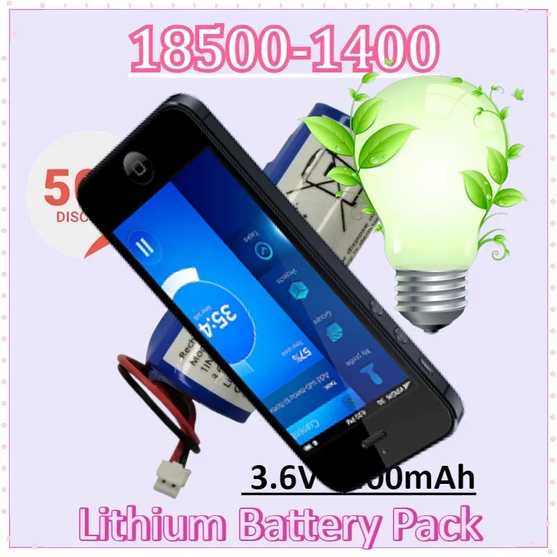 18500-1400 3.6V 1400mAh 5.04Wh Rechargeable Lithium Battery PackHigh Quality
18500-1400 3.6V 1400mAh 5.04Wh Rechargeable Lithium Battery PackHigh Quality
