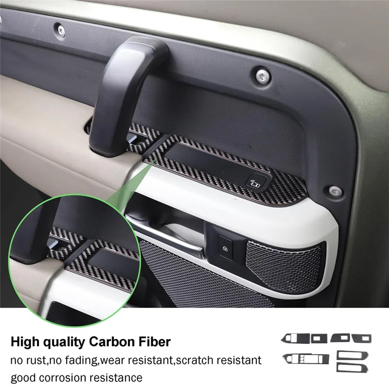 Carbon Fiber For Land Rover Defender 110 2020-2024 Door Window Lift Button Cover Trim Interior Accessories-Y79A
Carbon Fiber For Land Rover Defender 110 2020-2024 Door Window Lift Button Cover Trim Interior Accessories-Y79A