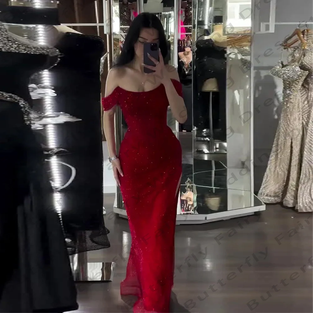 Glitter Burgundy Evening Dresses Mermaid Off The Shoulder Prom Gowns Celebrity High Side Slit Prom Dress Parrty Customized Robe
Glitter Burgundy Evening Dresses Mermaid Off The Shoulder Prom Gowns Celebrity High Side Slit Prom Dress Parrty Customized Robe