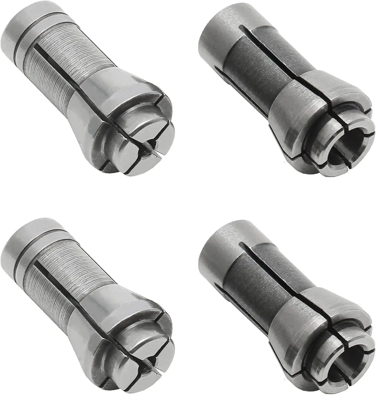 Die Grinder Collet Set 4 Pack, 1/4" and 1/8" Arbors with 2x3mm and 2x6mm Collets for Rotary Tools
Die Grinder Collet Set 4 Pack, 1/4" and 1/8" Arbors with 2x3mm and 2x6mm Collets for Rotary Tools