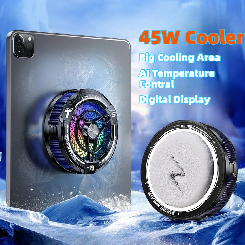Кулер для планшета 45 Вт, магнитный полупроводниковый охлаждающий вентилятор, радиатор, цифровой дисплей, 3-ступенчатый кулер для льда с искусственным интеллектом для Ipad, универсальный радиатор
Кулер для планшета 45 Вт, магнитный полупроводниковый охлаждающий вентилятор, радиатор, цифровой дисплей, 3-ступенчатый кулер для льда с искусственным интеллектом для Ipad, универсальный радиатор