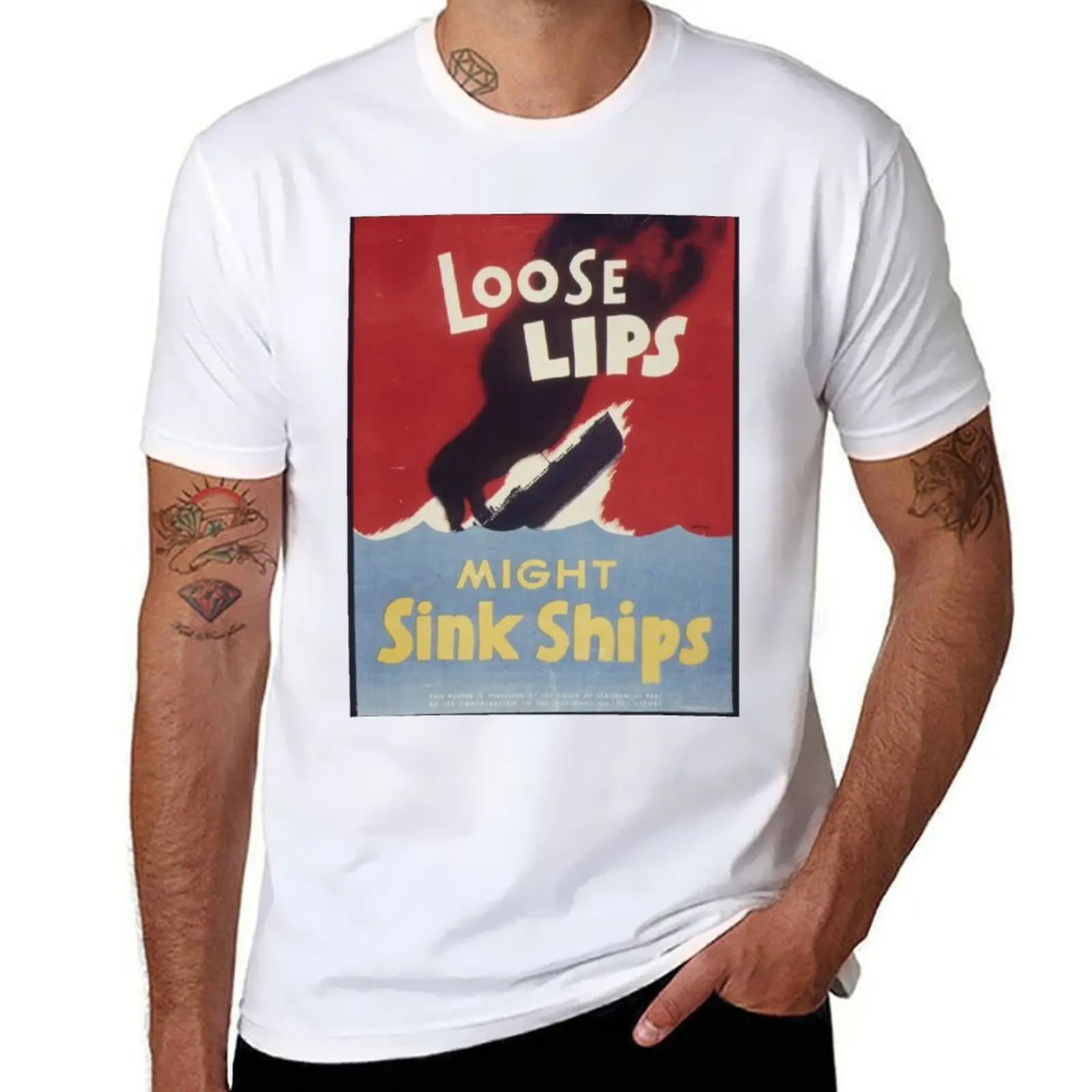 Loose Lips Might Sink Ships T-Shirt man t shirt cotton high quality t shirt for man T-Shirt
Loose Lips Might Sink Ships T-Shirt man t shirt cotton high quality t shirt for man T-Shirt
