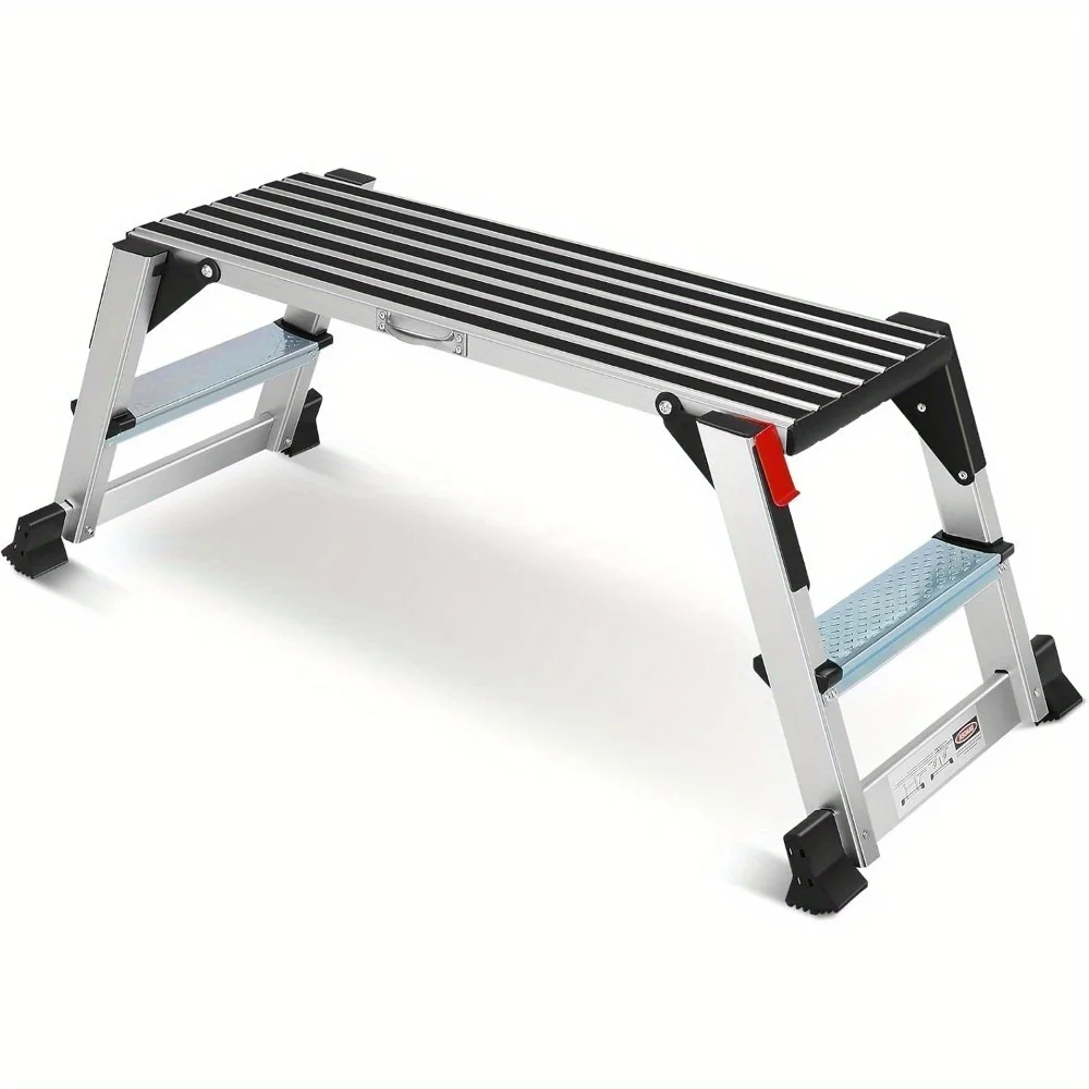 Work Platform Step Ladder, Aluminum Work Platform 38"×12"×20" Non-Slip 330-660LBS, Folding Work Platform
Work Platform Step Ladder, Aluminum Work Platform 38"×12"×20" Non-Slip 330-660LBS, Folding Work Platform