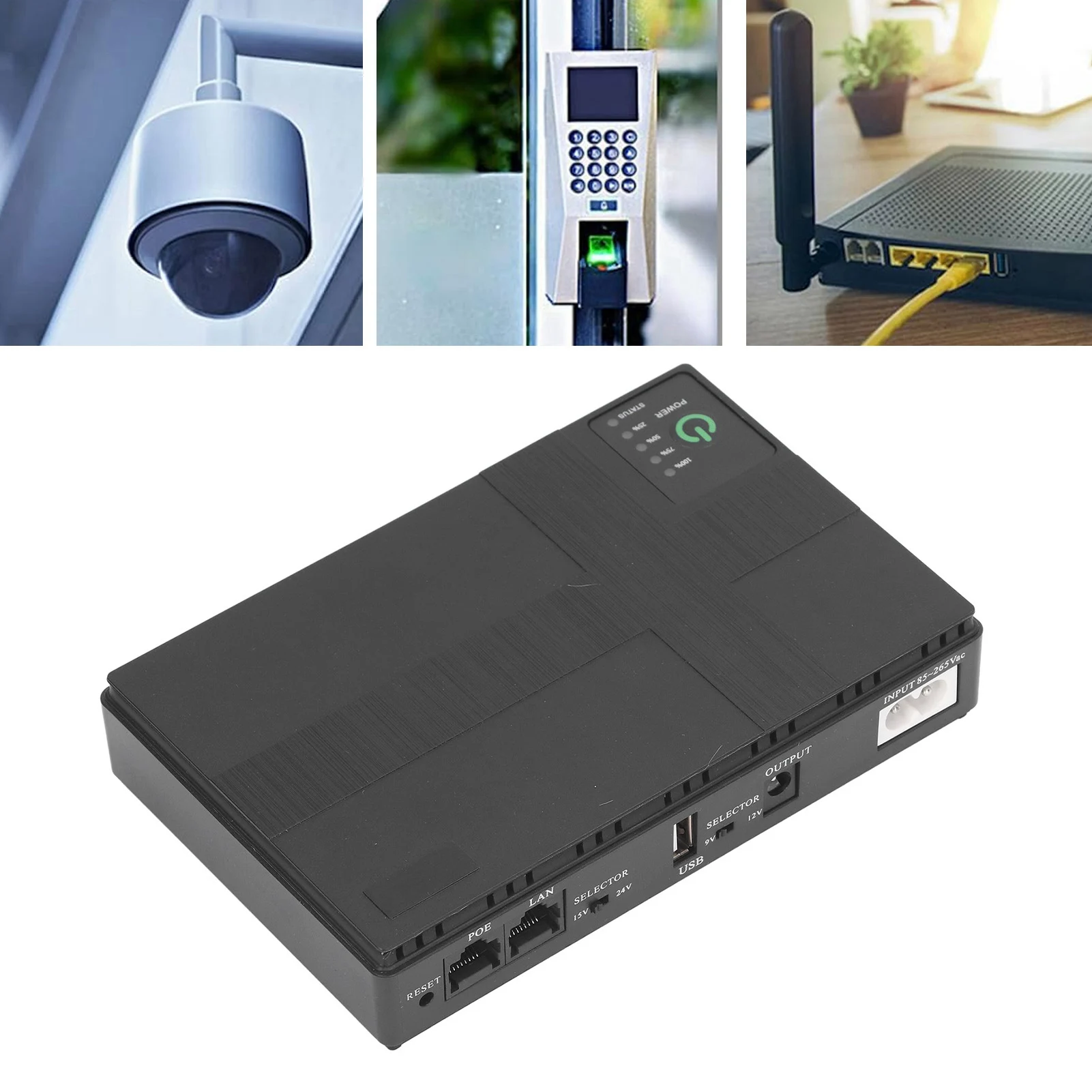 10400mAh UPS Mini UPS Battery Backup 10400mAh Uninterruptible Power Supply Output 5V 9V 12V POE 15V POE 24V for Camera Router
10400mAh UPS Mini UPS Battery Backup 10400mAh Uninterruptible Power Supply Output 5V 9V 12V POE 15V POE 24V for Camera Router