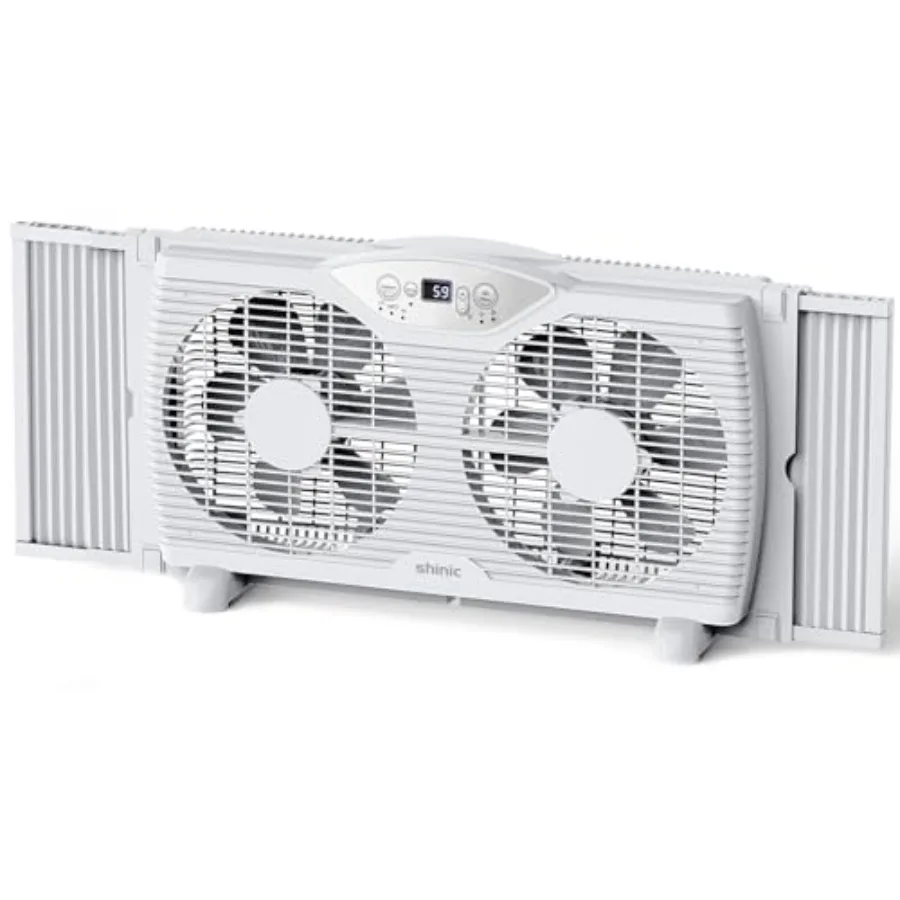 Twin Window Fan 9-Inch Blades Reversible Airflow Thermostat Control 3 Speeds 3 Functions 23.8"-37" Expandable Width Window Exch
Twin Window Fan 9-Inch Blades Reversible Airflow Thermostat Control 3 Speeds 3 Functions 23.8"-37" Expandable Width Window Exch