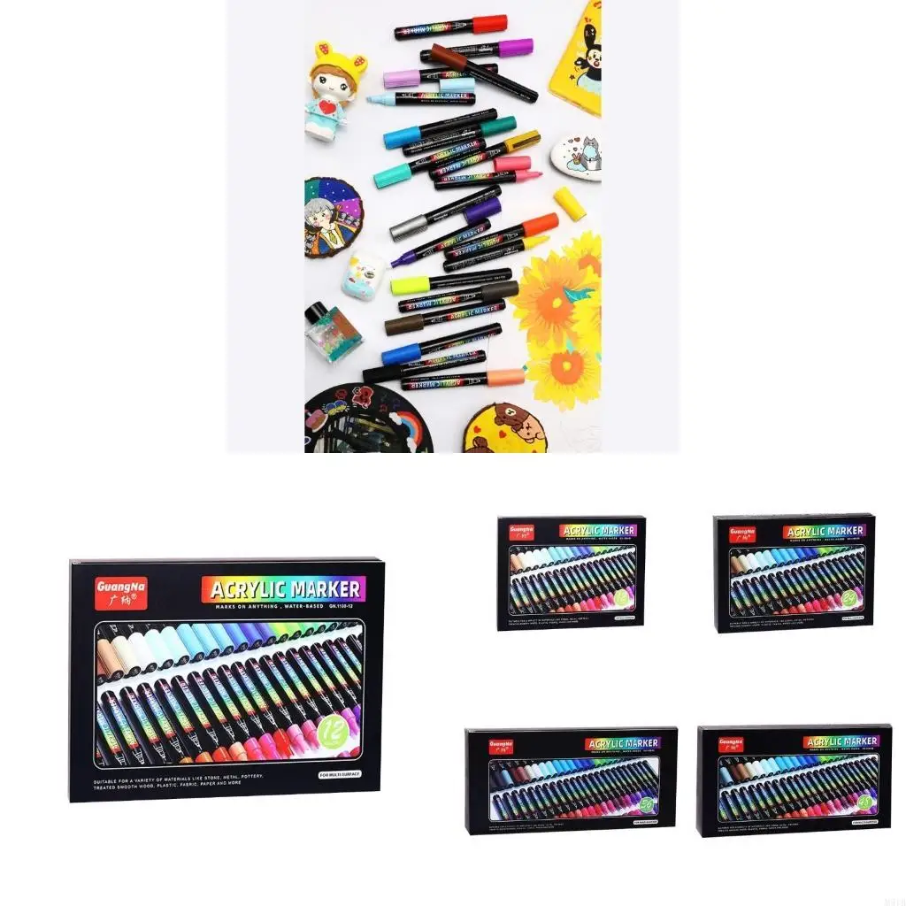 M5TB Acrylic Paint Pens, Set of 48 Assorted Color Paint Markers, Craft & Art Supplies
M5TB Acrylic Paint Pens, Set of 48 Assorted Color Paint Markers, Craft & Art Supplies