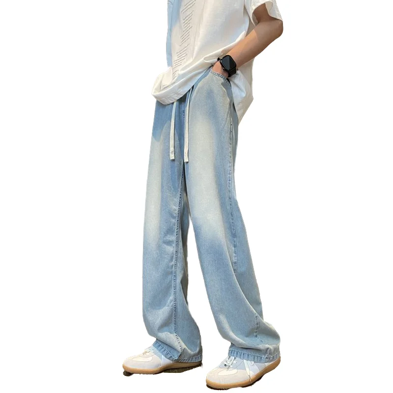 Men's Fashion Jeans - New Lightweight Breathable Cotton Blend Streetwear Wide-Leg Trousers, Unisex Versatile Urban Utility Wear
Men's Fashion Jeans - New Lightweight Breathable Cotton Blend Streetwear Wide-Leg Trousers, Unisex Versatile Urban Utility Wear
