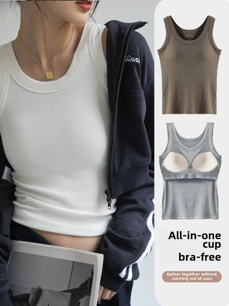 Women's Seamless Modal Ribbed Tank Top Built-in Bra Summer Camisole Wirefree Full Coverage Solid Color Casual Outwear
Women's Seamless Modal Ribbed Tank Top Built-in Bra Summer Camisole Wirefree Full Coverage Solid Color Casual Outwear
