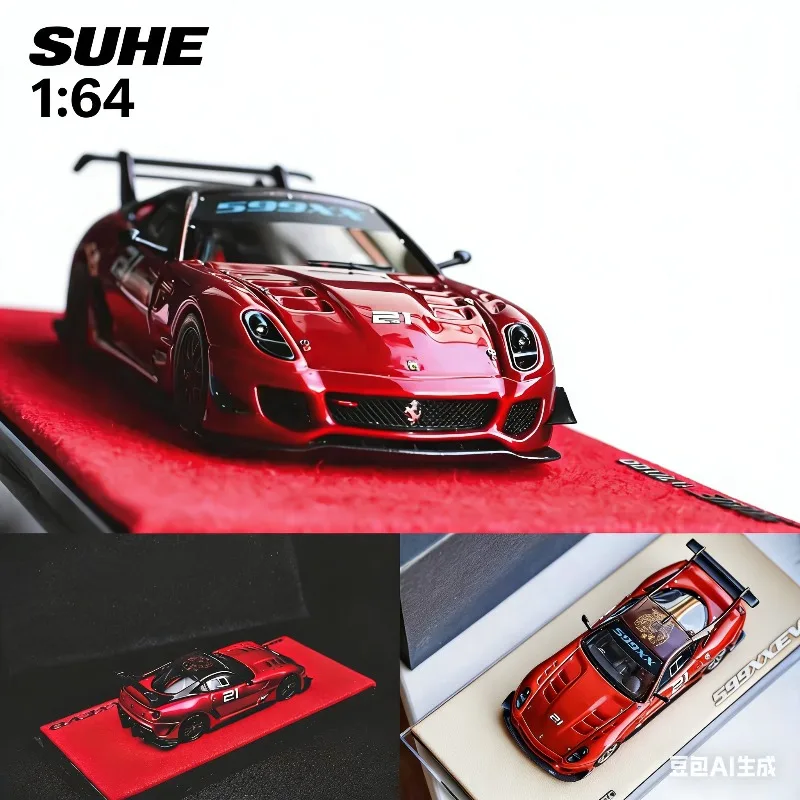 SUHE 1:64 Jump Horse 599XX EVO — реалистичная статичная модель автомобиля из литой смолы, коллекционная игрушка для мальчиков, декоративный предмет.
SUHE 1:64 Jump Horse 599XX EVO — реалистичная статичная модель автомобиля из литой смолы, коллекционная игрушка для мальчиков, декоративный предмет.