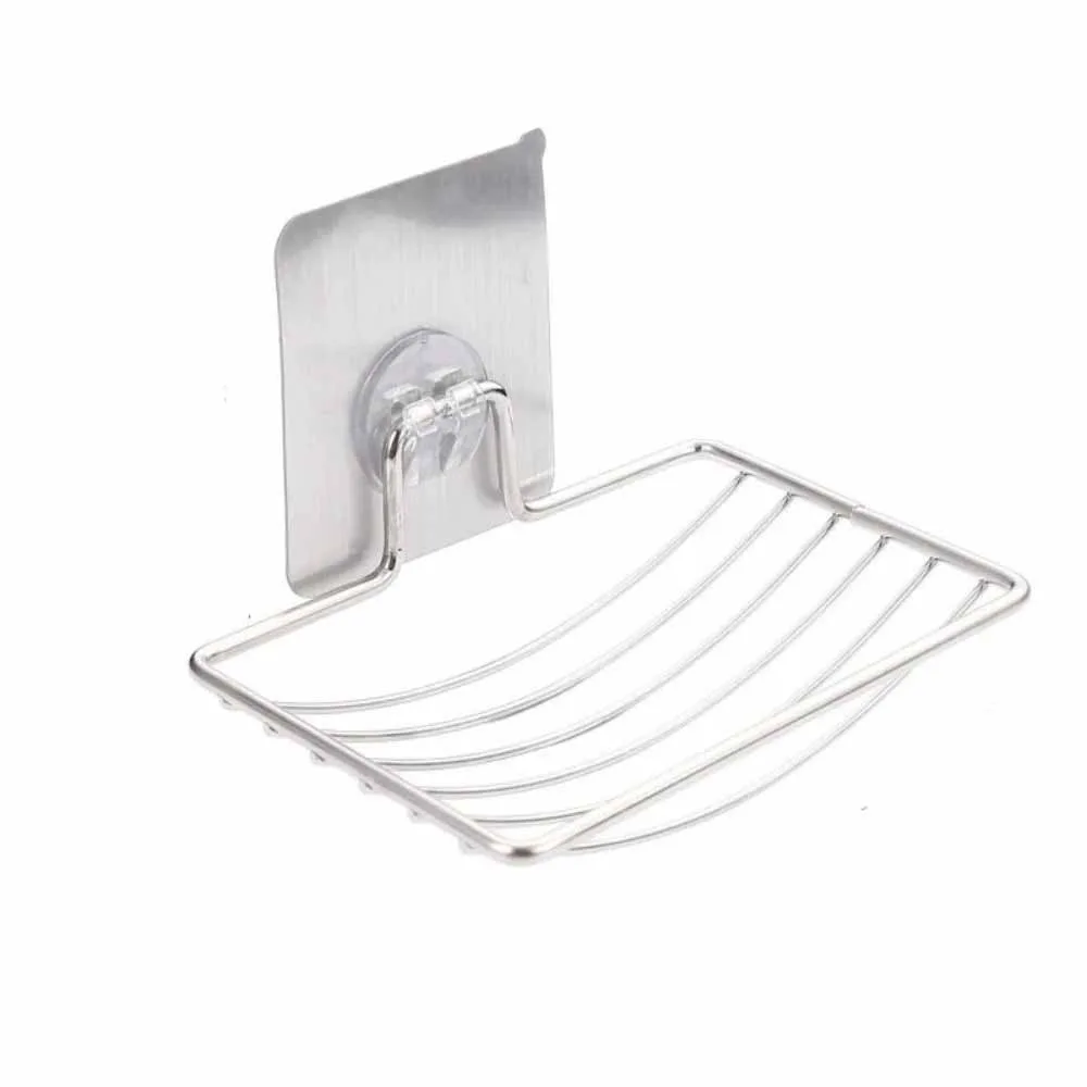 Punch-free Stainless Steel Soap Rack Self-Draining Single Layer Soap Dish Holder Wall Hanging Storage Saver
Punch-free Stainless Steel Soap Rack Self-Draining Single Layer Soap Dish Holder Wall Hanging Storage Saver
