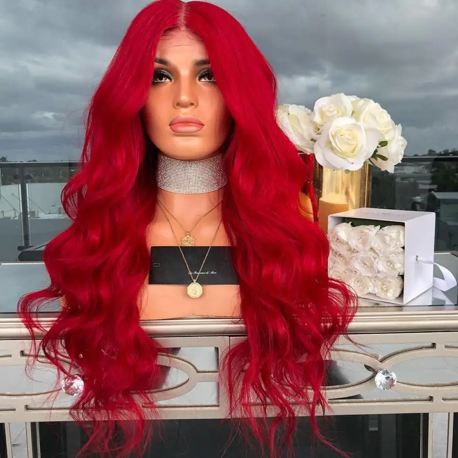 European beautiful woman long hair medium long bangs big waves curly hair red synthetic chemical fiber wigs
European beautiful woman long hair medium long bangs big waves curly hair red synthetic chemical fiber wigs