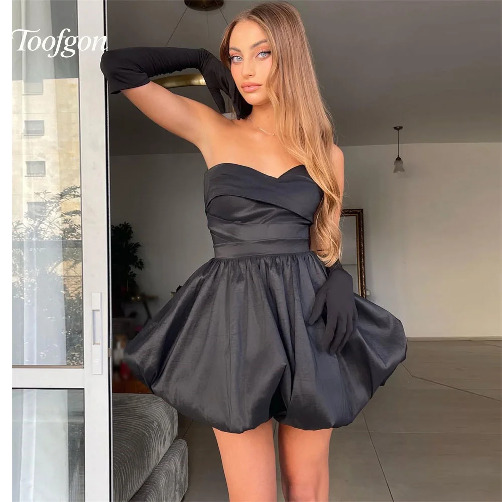 Toofgon Mini Beach Prom Dresses Black Satin Sexy Sweetheart Short A Line Bespoke Occasion Dresses Party Gown Customized
Toofgon Mini Beach Prom Dresses Black Satin Sexy Sweetheart Short A Line Bespoke Occasion Dresses Party Gown Customized