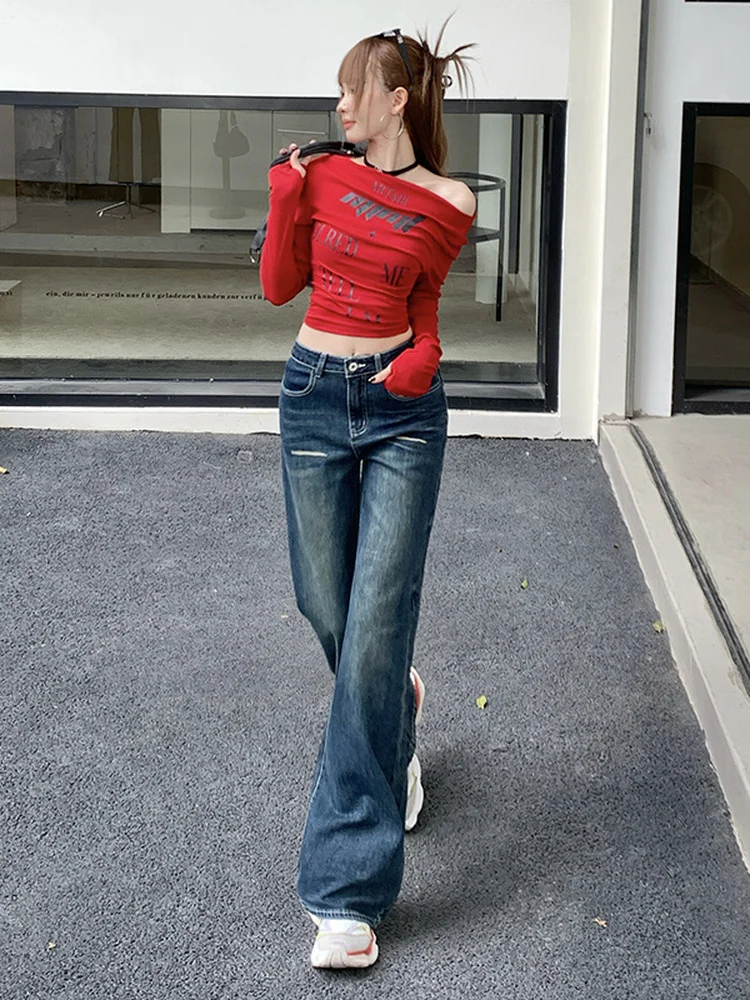 Loose Women's Jeans Bell Bottoms Light Blue Grey Stretchy Slimming Micro Flared Casual Cotton Polyester Spandex Blend
Loose Women's Jeans Bell Bottoms Light Blue Grey Stretchy Slimming Micro Flared Casual Cotton Polyester Spandex Blend