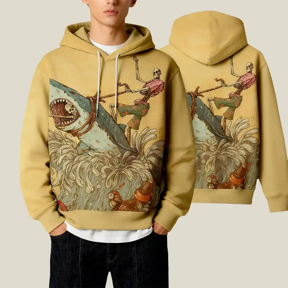 Novelty Funny Skull And Shark Graphic Hoodie Men's Fashion Gothic Aesthetic Y2k Streetwear Unisex Casual Long Sleeve Sweatshirt
Novelty Funny Skull And Shark Graphic Hoodie Men's Fashion Gothic Aesthetic Y2k Streetwear Unisex Casual Long Sleeve Sweatshirt